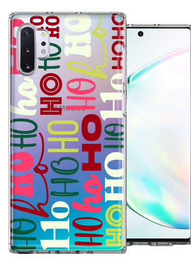 Samsung Galaxy Note 10 Plus Christmas Santa Ho Ho Ho textagraphy Festive Holiday Double Layer Phone Case Cover