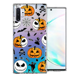 Samsung Galaxy Note 10 Halloween Jack-O-Lantern Pumpkin Skull Spooky Design Double Layer Phone Case Cover