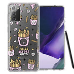Samsung Galaxy Note 20 Cute Valentine Pink Love Hearts Fries Before Guys Double Layer Phone Case Cover