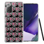Samsung Galaxy Note 20 Pink Horror Valentine Character Ghostface Boyfriend Call Me Hearts Double Layer Phone Case Cover