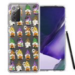 Samsung Galaxy Note 20 Spooky Halloween Gnomes Cute Characters Holiday Seasonal Pumpkins Candy Ghosts Double Layer Phone Case Cover