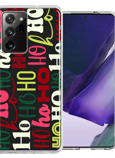 Samsung Galaxy Note 20 Ultra Christmas Santa Ho Ho Ho textagraphy Festive Holiday Double Layer Phone Case Cover