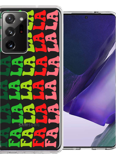 Samsung Galaxy Note 20 Ultra Deck The Halls Christmas Carol Falala Festive Lyric Vintage 70s Letters Double Layer Phone Case Cover