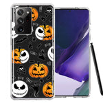 Samsung Galaxy Note 20 Ultra Halloween Jack-O-Lantern Pumpkin Skull Spooky Design Double Layer Phone Case Cover