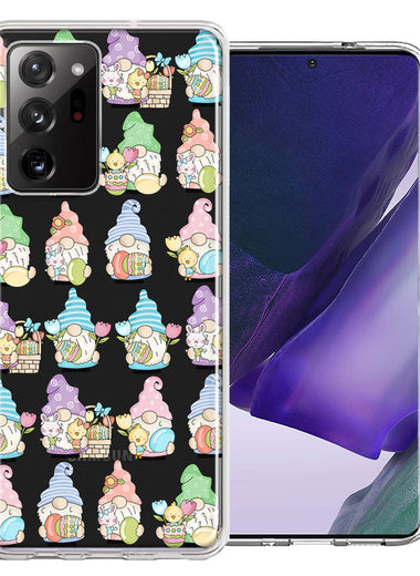 Samsung Galaxy Note 20 Ultra Pastel Easter Cute Gnomes Spring Flowers Eggs Holiday Seasonal Double Layer Phone Case Cover