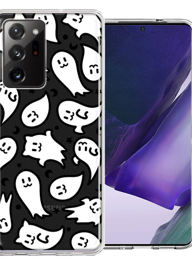 Samsung Galaxy Note 20 Ultra Kawaii Manga Cute Halloween Ghosts Spirits Design Double Layer Phone Case Cover