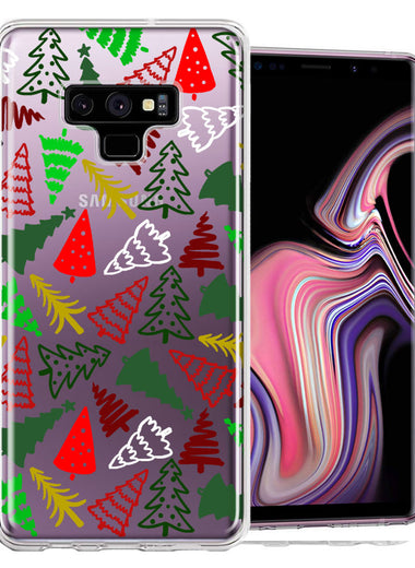 Samsung Galaxy Note 9 Christmas Trees Holiday Festive Winter By BillyElleCo Double Layer Phone Case Cover