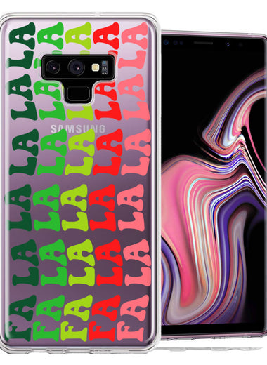 Samsung Galaxy Note 9 Deck The Halls Christmas Carol Falala Festive Lyric Vintage 70s Letters Double Layer Phone Case Cover