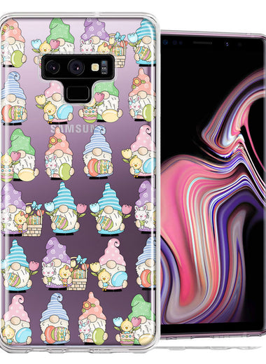 Samsung Galaxy Note 9 Pastel Easter Cute Gnomes Spring Flowers Eggs Holiday Seasonal Double Layer Phone Case Cover