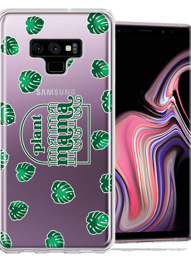 Samsung Galaxy Note 9 Plant Mama Houseplant Lover Monstera Tropical Leaf Green Design Double Layer Phone Case Cover