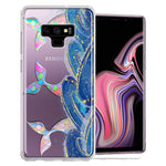 Samsung Galaxy Note 9 Rainbow Mermaid Tails Scales Ocean Waves Beach Girls Summer Double Layer Phone Case Cover
