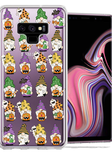 Samsung Galaxy Note 9 Spooky Halloween Gnomes Cute Characters Holiday Seasonal Pumpkins Candy Ghosts Double Layer Phone Case Cover
