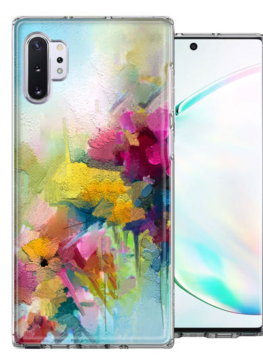For Samsung Galaxy Note 10 Watercolor Flowers Abstract Spring Colorful Floral Painting Phone Case Cover