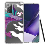 Samsung Galaxy Note 20 Mystic Floral Whale Design Double Layer Phone Case Cover