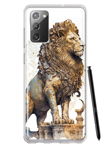 Samsung Galaxy Note 20 Ancient Lion Sculpture Hybrid Protective Phone Case Cover