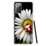 Samsung Galaxy Note 20 Cute White Daisy Red Ladybug Double Layer Phone Case Cover