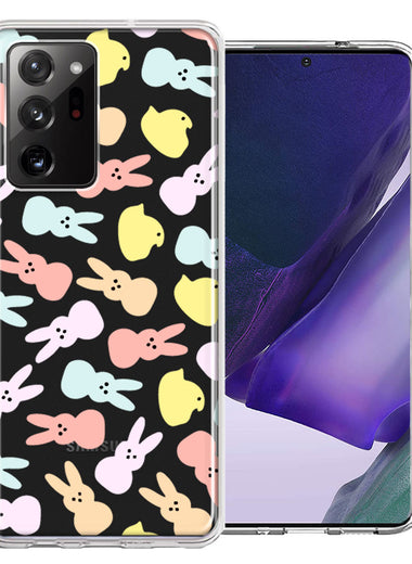 Samsung Galaxy Note 20 Ultra Pastel Easter Polkadots Bunny Chick Candies Double Layer Phone Case Cover