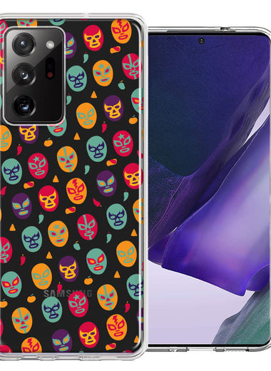 Samsung Galaxy Note 20 Ultra Lucha Libre Masks Design Double Layer Phone Case Cover