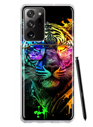 Samsung Galaxy Note 20 Ultra Neon Rainbow Swag Tiger Hybrid Protective Phone Case Cover