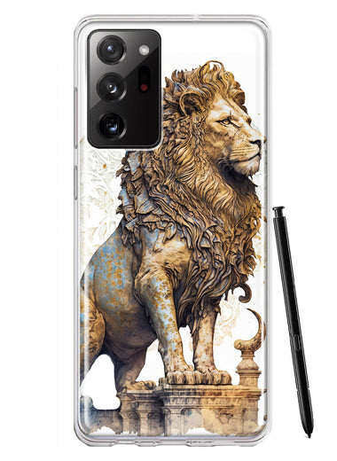 Samsung Galaxy Note 20 Ultra Ancient Lion Sculpture Hybrid Protective Phone Case Cover