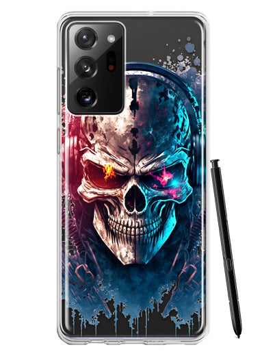 Samsung Galaxy Note 20 Ultra Cyberpunk Machine Headphones Skull Double Layer Phone Case Cover