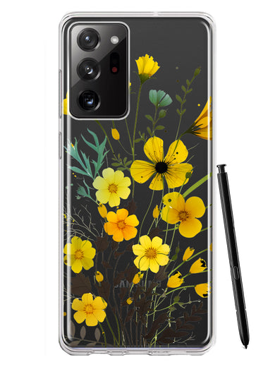 Samsung Galaxy Note 20 Ultra Yellow Summer Flowers Floral Hybrid Protective Phone Case Cover
