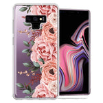 For Samsung Galaxy Note 9 Blush Pink Peach Spring Flowers Peony Rose Phone Case Cover