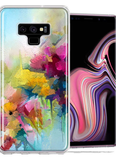 For Samsung Galaxy Note 9 Watercolor Flowers Abstract Spring Colorful Floral Painting Phone Case Cover