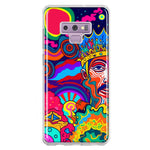Samsung Galaxy Note 9 Neon Rainbow Psychedelic Indie Hippie Indie King Hybrid Protective Phone Case Cover
