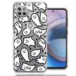 Motorola One 5G Ace Kawaii Manga Cute Halloween Ghosts Spirits Design Double Layer Phone Case Cover