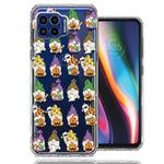 Motorola One 5G Spooky Halloween Gnomes Cute Characters Holiday Seasonal Pumpkins Candy Ghosts Double Layer Phone Case Cover