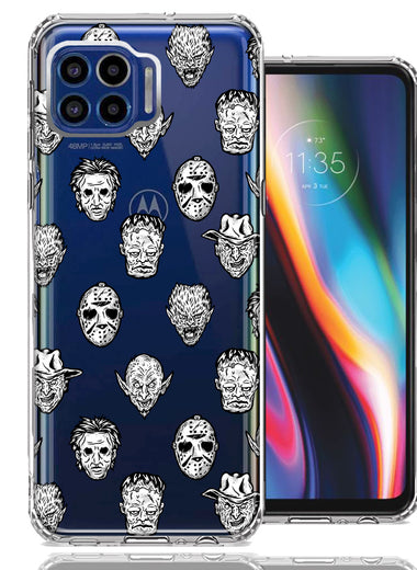 Motorola One 5G Halloween Horror Villans Design Double Layer Phone Case Cover