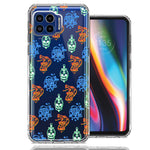 Motorola One 5G Snakes Skulls Roses Design Double Layer Phone Case Cover