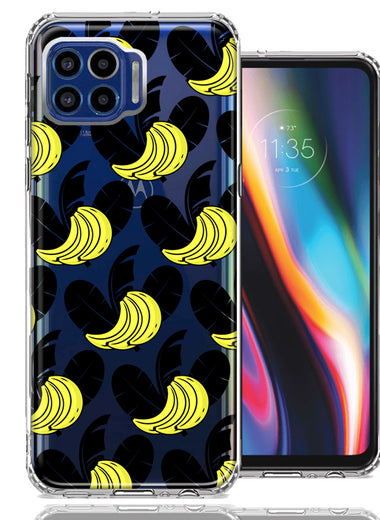 Motorola One 5G Tropical Bananas Design Double Layer Phone Case Cover