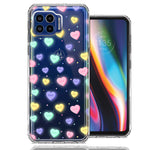 Motorola One 5G Valentine's Day Heart Candies Polkadots Design Double Layer Phone Case Cover