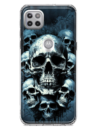 Motorola One 5G Graveyard Death Dream Skulls Double Layer Phone Case Cover