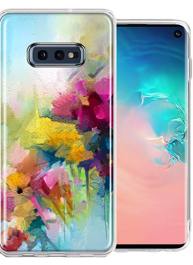 For Samsung Galaxy S10e Watercolor Flowers Abstract Spring Colorful Floral Painting Phone Case Cover