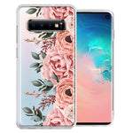 For Samsung Galaxy S10 Blush Pink Peach Spring Flowers Peony Rose Phone Case Cover