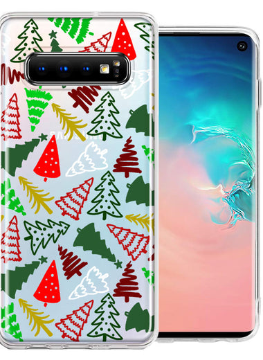 Samsung Galaxy S10 Plus Christmas Trees Holiday Festive Winter By BillyElleCo Double Layer Phone Case Cover