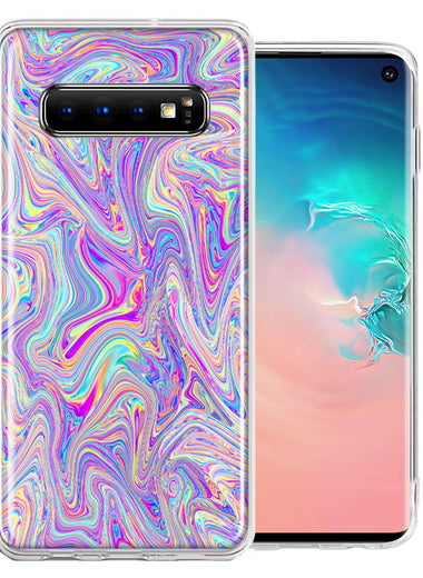 Samsung Galaxy S10 Plus Paint Swirl Double Layer Phone Case Cover