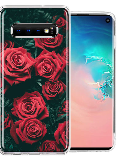 Samsung Galaxy S10 Plus Red Roses Double Layer Phone Case Cover