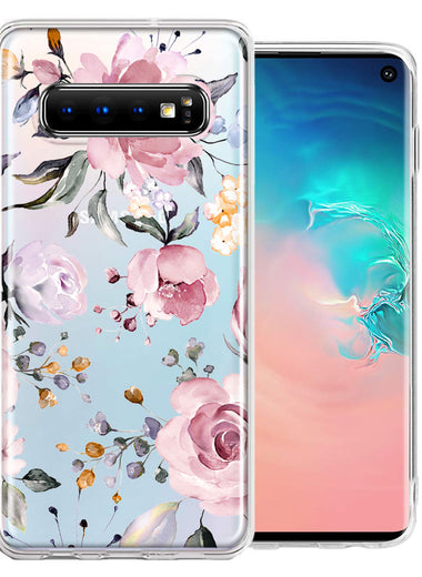 For Samsung Galaxy S10 Soft Pastel Spring Floral Flowers Blush Lavender Phone Case Cover
