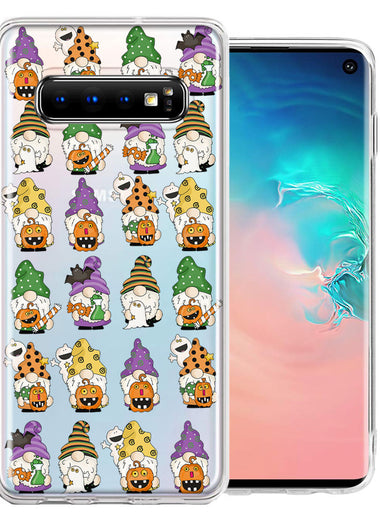 Samsung Galaxy S10 Spooky Halloween Gnomes Cute Characters Holiday Seasonal Pumpkins Candy Ghosts Double Layer Phone Case Cover