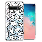 Samsung Galaxy S10 Kawaii Manga Cute Halloween Ghosts Spirits Design Double Layer Phone Case Cover