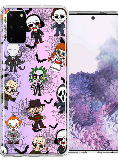 Samsung Galaxy S20 Classic Haunted Horror Halloween Nightmare Characters Spider Webs Design Double Layer Phone Case Cover