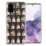 Samsung Galaxy S20 Cute Morning Coffee Lovers Gnomes Characters Drip Iced Latte Americano Espresso Brown Double Layer Phone Case Cover