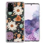 Samsung Galaxy S20 Feminine Classy Flowers Fall Toned Floral Wallpaper Style Double Layer Phone Case Cover