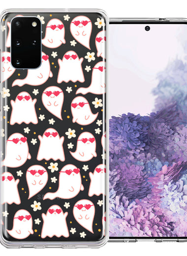 Samsung Galaxy S20 Floating Heart Glasses Love Ghosts Vaneltines Day Cutie Daisy Double Layer Phone Case Cover
