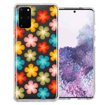 Samsung Galaxy S20 Groovy Gradient Retro Color Flowers Double Layer Phone Case Cover