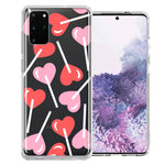 Samsung Galaxy S20 Heart Suckers Lollipop Valentines Day Candy Lovers Double Layer Phone Case Cover